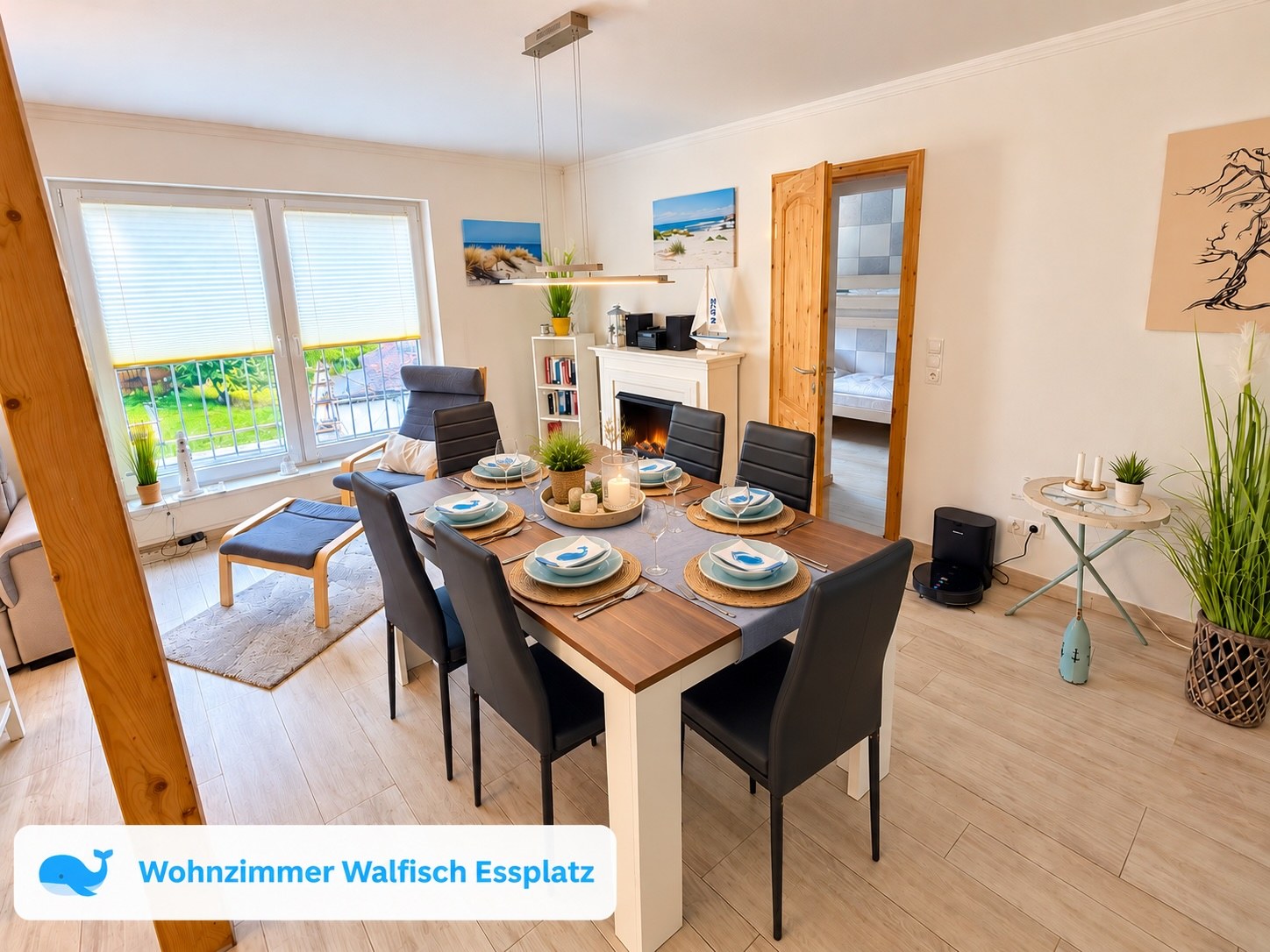 Wohnzimmer Essplatz · Apartment Walfisch